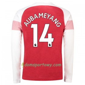 Koszulka Arsenal Aubameyang 14 Domowe Koszulki Piłkarskie 2018-2019 Długi Rękaw